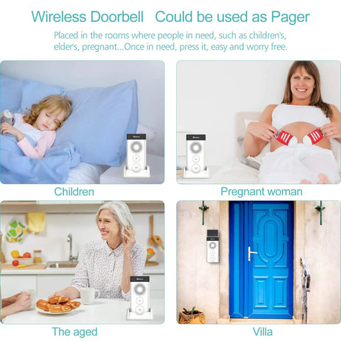 Solar Powered Wireless Doorbell Intercom All In One Kit With Waterproof Build Real Time Two Way Talk 1 Transmitter And 2 Receivers