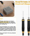 Two Piece Hot Wire Electric Foam Cutter Pen Kit with dual needles for EVA board carving next to decorative foam piece
