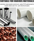 Various pipes for Portable Automatic Pipe Cutting Machine With Five Adjustable Speeds, suitable for stainless steel and PVC.