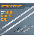 Crosscut Sled and Miter Bar Set for Table Saws, 2 pack, 3/4 inch by 3/8 inch by 24 inch with predrilled holes and screws