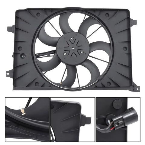Premium Engine Cooling Fan Replacement For Chevy Bolt Euv And Bolt Ev 2017 To 2022 with molded blades and connectors.