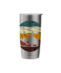 Retro Gyrocopter Aviation Insulated Stainless Steel Tumbler For Pilots And Flight Crews With A Vintage Gyrocopter Graphic