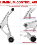 Beefed Up Front Lower Control Arm Suspension Kit For Nissan Altima 2014 To 2018 And 2013 Altima 4 Door 2016 To 2023 Maxima With Ball Joint Includes 2 Sway Bar Links 4 Outer And Inner Tie Rod Ends Direct OE Style Replacement aluminum control arm with upgraded bushings and ball joint