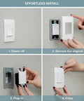 Game Changing Smart Dimmer Switch Crafted For Single Pole Circuits Featuring Effortless Wifi Linkup And Voice Commands Via Alexa Or Google Home sleek install process steps.