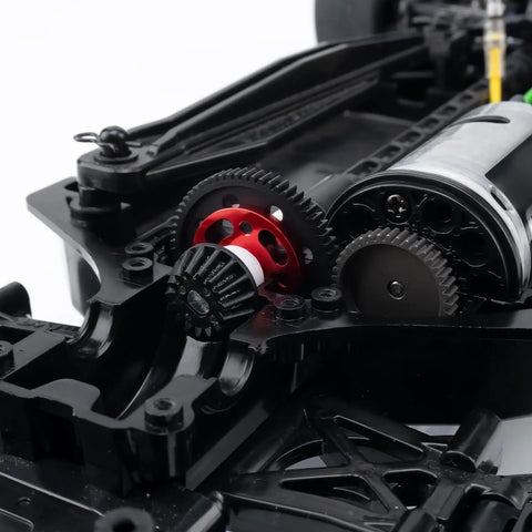 Steel Spur Gear Set 63T 64T 66T 71T Beefed Up High Speed Gear Set for TT02 Series RC Cars installed view