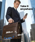 No Brainer Wireless Thermal Printer That Spits Crisp Eight By Eleven Docs Straight From Your Phone Without Inky Mess Sweet For Road Warriors And Campus Crews Needing Fast Prints On The Fly with dimensions in a brown leather bag.