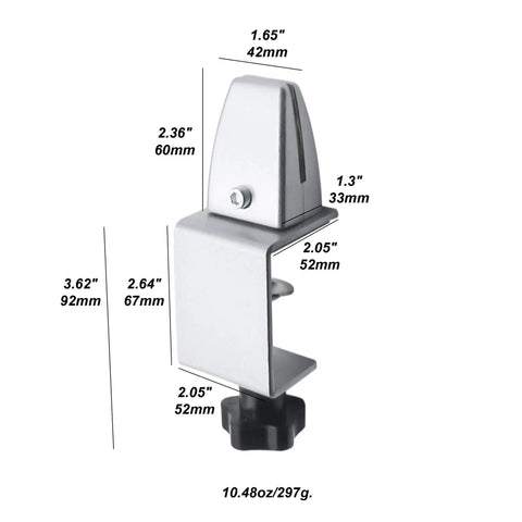 Heavy Duty Aluminum Sneeze Guard Clamp Set For Desks And Countertops Adjustable Acrylic Desk Divider Support Clamp Privacy Panel Shields Plexiglass Shield Mounts 4 Pack