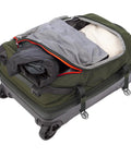 Rugged Rolling Duffel Bag For Travel And Carry On, Stand Alone Upright Design, 22 Inch Luggage In Dark Thyme, Eddie Bauer Expedition 2.0