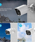All In One Home Security Camera Bundle For Indoor And Outdoor Use 1080p HD Wireless WiFi Motion Detection weather-resistant camera
