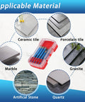 Diamond Drill Bit Set 5 Piece Pro Grade For Tile Glass Ceramic Porcelain Marble Granite Quartz With 1/4 Inch Hex Shank displayed