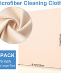 Gentle Microfiber Cleaning Cloths For Glasses And Electronics Pack Of 50 Pcs, showing size and texture details