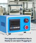 High Precision Digital Length Counter with alarm relay output and power switch visible, ideal for industrial settings.