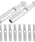 10 Piece Tough As Nails Plastic Umbrella Tail Beads For Easy Rain Gear Repair And Replacement Slick Fit End Caps That Stay Locked Tight Keep Your Gear Running Smooth All Year Round, silver snap caps.