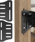 Rugged Bed Frame Connector Plates 2 Pack Universal Headboard Adapter Bracket Offset Mounting Hardware for bed frame installation.