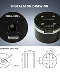 Integrated Direct Drive Micro Brushless Servo Motor RMD L 5015 10T Beefy Torque 100W 16V 0.38 Nm installation drawing