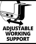 Adjustable working support feature of Workhorse Bench Grinder With 200mm Sanding Disc And 400 Watt Motor for precision work.
