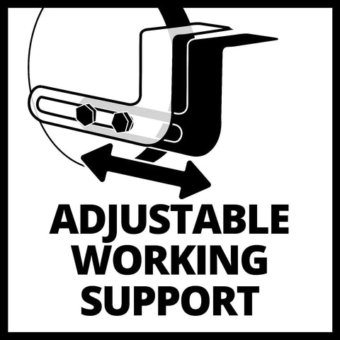 Adjustable working support feature of Workhorse Bench Grinder With 200mm Sanding Disc And 400 Watt Motor for precision work.