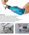 Dual Head Metal Sheet Nibbler Cutter Kit with 360 Degree Adjustable Punch being used to cut metal sheet, drill attachment visible.