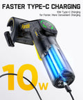 C10 Pro BowGuide Electric Cardboard Cutter Cordless Scissors With LED Display showing Type-C charging