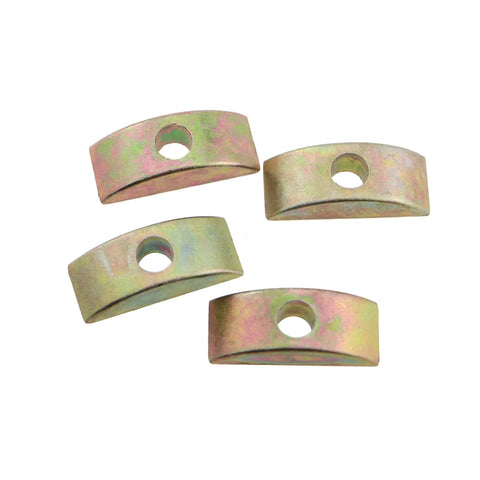 14 Pack M6 Half Moon Nut Washers Heavy Duty Alloy Spacers for Wooden Furniture Connectors, Zinc coated design.