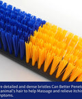 Dope Livestock Scratch Brush Set With 8 Screws For Cattle Horses Sheep And Pigs Back Grooming Massage Tool Yellow 2 Pack, blue and yellow bristles