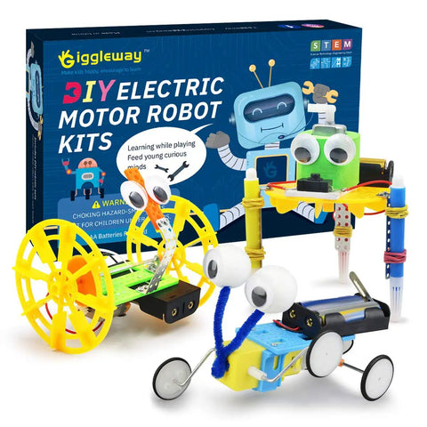 Hands-On Electric Motor Robot Science Kits For Kids Ages 8 To 12, DIY STEM Toys, balance car, reptile robot, doodling robot display