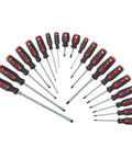 Heavy Duty 20 Piece Combo Screwdriver Set With Slotted, Phillips, And Torx Drivers, Matte Finish Resists Flaking And Abrasion