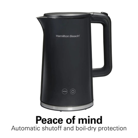 Digital Temperature Control Tea Kettle 1.7L With 5 Preset Modes For Green White Oolong And More Keep Warm Function Fast Boil 1500W BPA Free Cool Touch Exterior Black