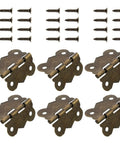 Antique Bronze Mini Hinges Set 40 Pieces 30x27mm Old School Retro Style Cabinet Hinges For Wooden Boxes DIY Projects With 90 Degree Opening Flush Mount Hardware For Furniture And Doors, including screws