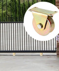 3 Inch Sliding Gate Wheel Set Of Six With V Groove Track Rollers Made From Grade 45 Steel For Rail And Gate Systems in driveway