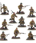 Soviet Army Infantry Platoon 28mm scale plastic miniatures for Bolt Action World War II battle games with Mosin Nagant rifles