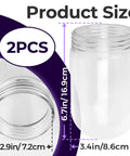 2 Pack Shatterproof Light Bulb Covers Vapor Tight Ceiling Fixture Shields Compatible With 31900 Walk In Fridge And Kitchen Hoods showing size dimensions.