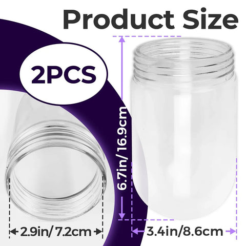 2 Pack Shatterproof Light Bulb Covers Vapor Tight Ceiling Fixture Shields Compatible With 31900 Walk In Fridge And Kitchen Hoods showing size dimensions.