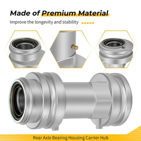 Beefy Rear Axle Bearing Housing Carrier Hub for Polaris Scrambler 400 2x4 2000 2002 and 4x4 1998 2002, Scrambler 500 2x4 2001 2002 and 4x4 1998 2004, Sportsman 500 6x6 2000 2008, Sport 400L 1999, Trail Boss 325 330 2000 2004 Part 5132098 5131701 silver rear axle hub