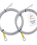 Heavy Duty Garage Door Cable Replacement Kit For 8.6 Foot Doors One Eighth Inch Galvanized Steel Cable Rust Resistant