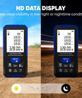 Pro Grade Laser Distance Meter 328ft with Dual Bubble Levels for Easy Indoor Outdoor Measuring, HD display in daylight and night