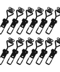 Ultra Heavy Duty 12-Piece Black Toggle Latch Set With Quick Release And Vibration Resistance For Smoker Doors Metal Cabinets And Tool Boxes Secure Clamp.