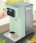 Instant Hot Water Dispenser With 1500W Heating 3L Large Tank Countertop Water Filter System Smart Touch Screen Child Lock Green Finish
