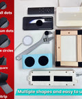 Heavy Duty Hook and Loop Strips With High Adhesive, 72 Sets Including Circles, Squares, and Strips, Strong Mounting Tape shown in use