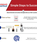 Thompson's WaterSeal 3-step guide: clean, apply, let dry for Solid Color Waterproofing Wood Stain And Sealer For Outdoor Decks.