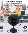 1080P HD WiFi Mini Nanny Cam With Night Vision And Motion Detection For Indoor Outdoor Security Wireless Spy Cam, shown with wide angle view illustration