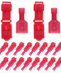 Quick Connect Spade Terminal Kit With 60 Pairs Fast Splice Wire Connectors For Soft Electrical Cables And Home Speaker Wiring Without Stripping Or Cutting Old Wires On Complex Setups Today. Red insulated spade terminal kit, 60 pairs