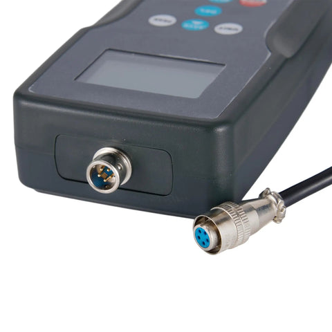 Digital Force Gauge Push Pull Meter With Data Memory And External Load Cell Sensor Reads In N Kg And Lb, close-up connector