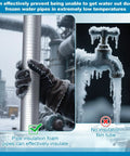 Image of insulated and non-insulated pipes showing freeze protection using Six Pack Three Quarter Inch Pipe Insulation Foam Tubes