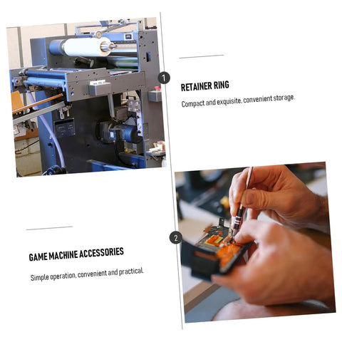 Close-up of 200 Piece Retaining Ring And Washer Kit For Mechanical Projects And Electronics Durable Rust Resistant Circlips And Open Rings Easy Install Hardware For Game Consoles Machinery And DIY Repairs with person repairing electronics.