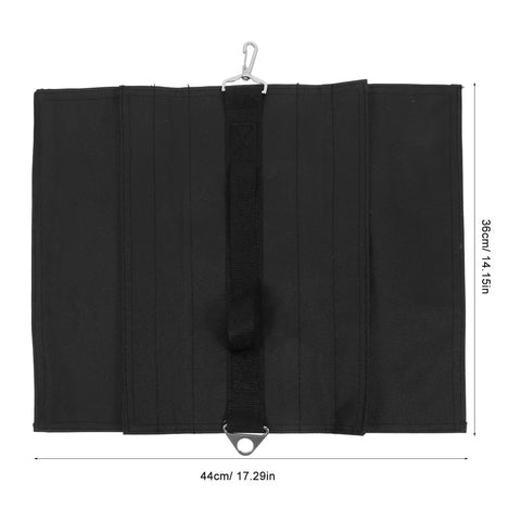 Unfilled Beefy Heavy Duty Photography Sandbag Weight Bag with Oxford Cloth, foldable and portable, laid flat with strap shown