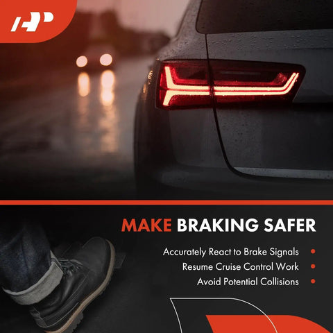 6 Pin Brake Pedal Position Sensor Stop Light Switch Fits Chevrolet Blazer 2019 To 2023 Impala 2013 2014 2016 Traverse 2013 To 2023 And Buick Enclave 2013 To 2023 Requires Software Calibration After Install Not For 3 Pin, rear brake light safety graphic