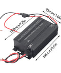 Heavy Duty Mppt Solar Charge Controller With Four Digit Display And High Efficiency Boost Technology For Rv Camper Van And Off Grid Power Zero Sweat Setup, black design with wiring.