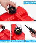 Portable Boat Gas Tank 3 Gallon 12L With Transfer Hose And Gauge For Outboard Engine Yacht And Fishing Boat Durable Marine Tank For Easy Refueling On The Go with instructions for use