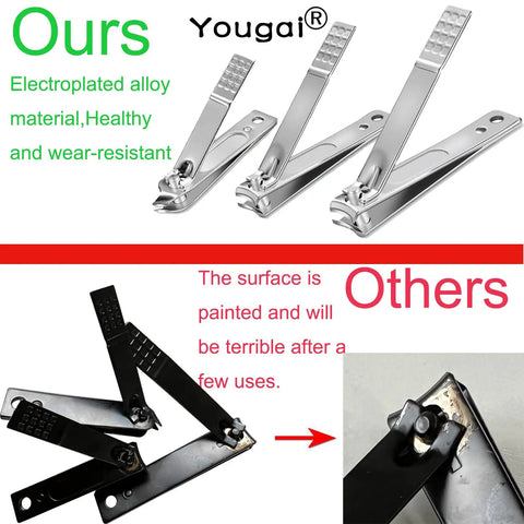 Comparison of electroplated alloy nail clippers versus painted clippers for 18 Piece Pro Grade Nail Care Set With Stainless Steel Manicure Pedicure Tools For Men And Women Includes Fingernail And Toenail Clippers Cutters Grooming Essentials In Leather Travel Case.